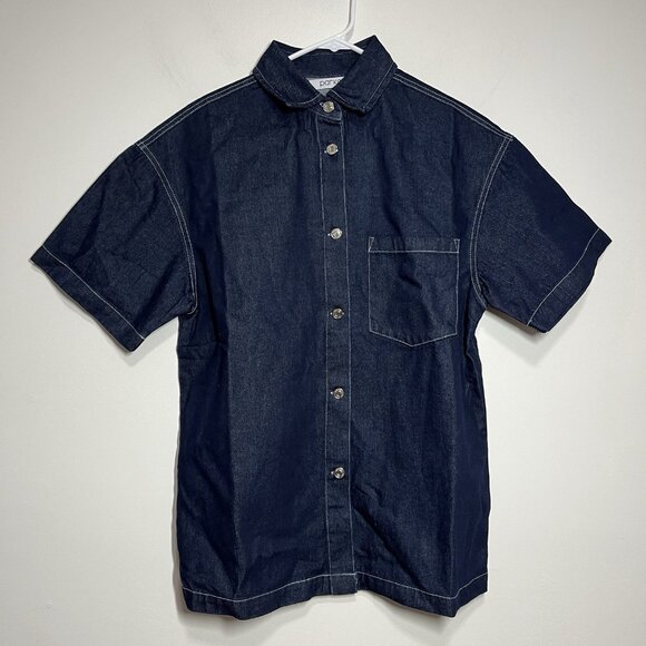 PARKE Women's Navy Denim Shirt - Picture 1 of 7